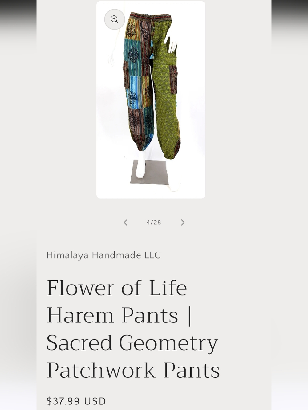 Himalaya Flower Of Live Harem Patchwork Pants